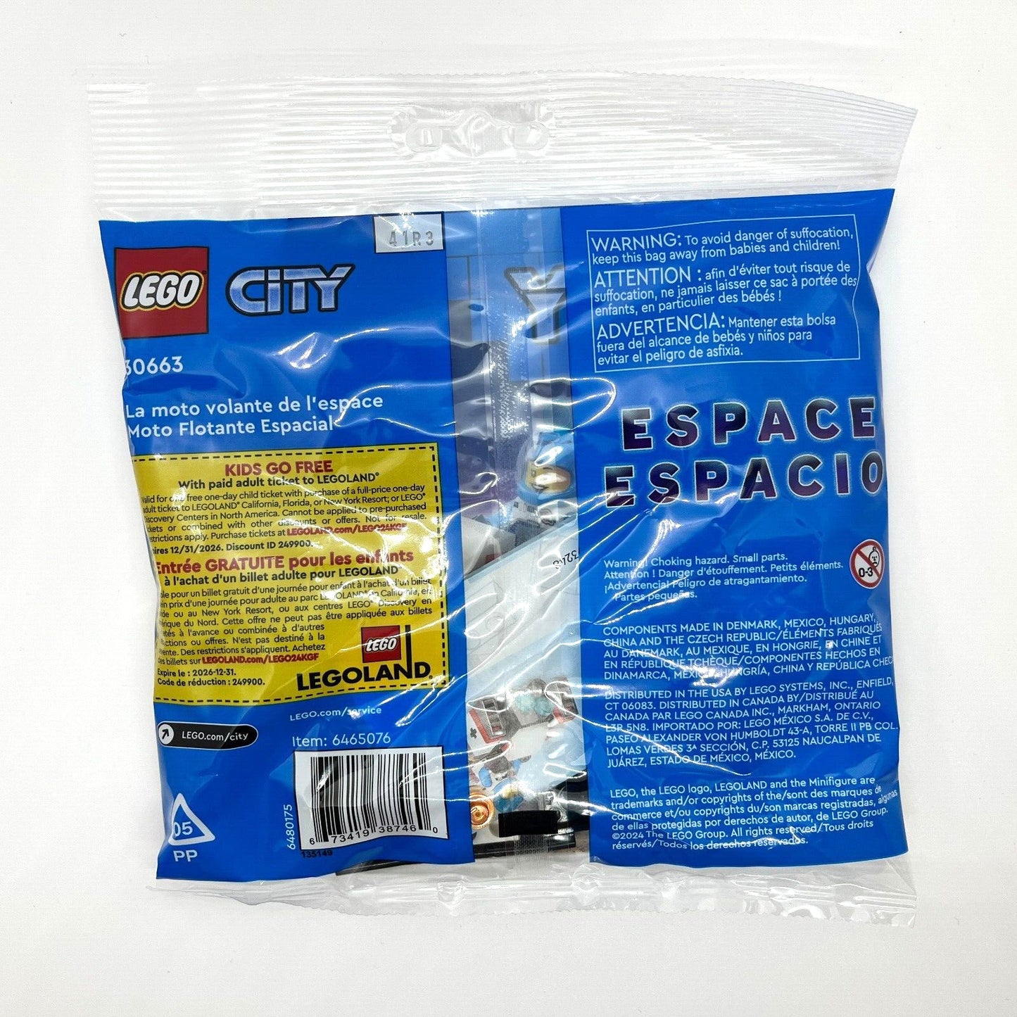 LEGO City Space Hoverbike 30663 Bag - Bellso