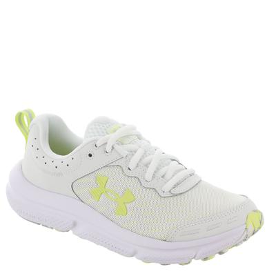 Under Armour Charged Assert 10 Women's Shoes White/White/Sonic Yellow : 6 B - Medium, Textile - Bellso