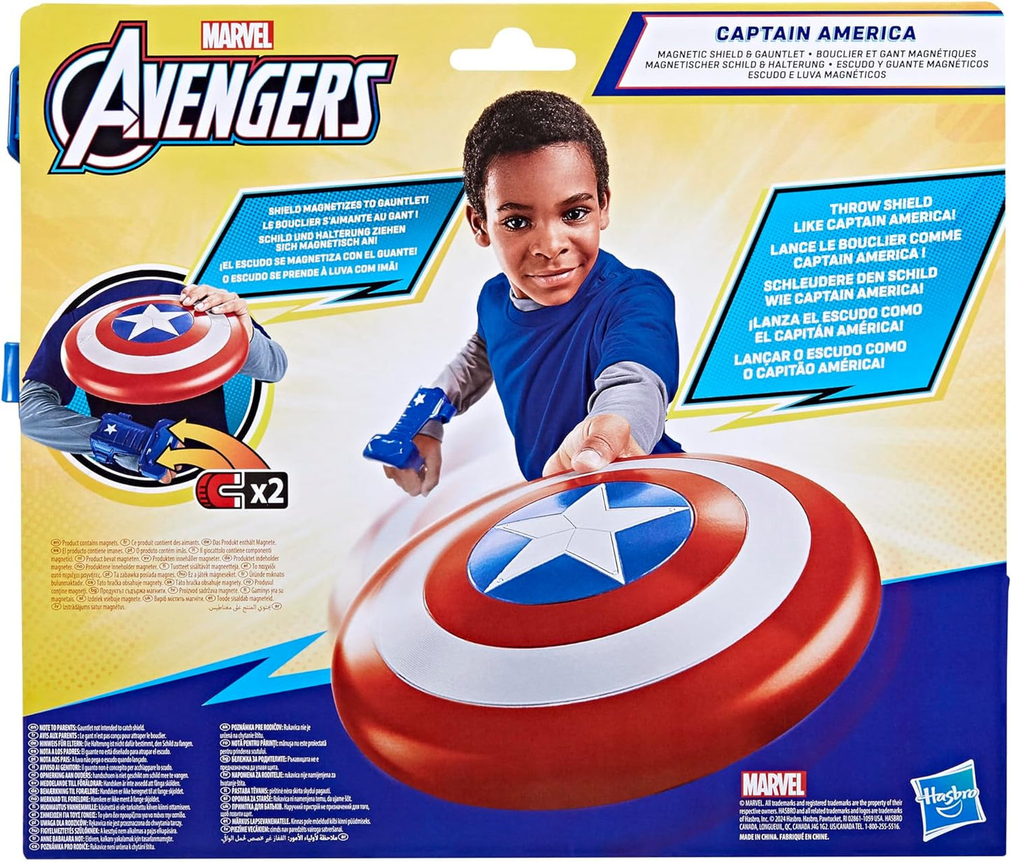 Marvel Avengers Captain America Magnetic Shield and Gauntlet Super Hero Costume Toys - Bellso