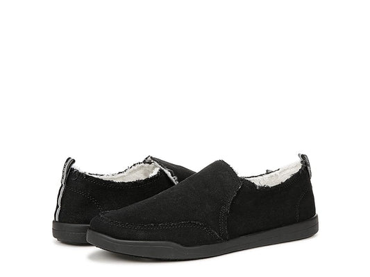 VIONIC Beach Malibu Slip-Ons Women's Flat Shoes Black Denim : 8 M, Canvas - Bellso