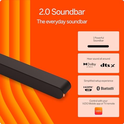VIZIO - 2.0 Soundbar W/ Dolby Atmos, DTS:X - Black - Bellso