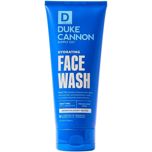 Duke Cannon Hydrating Face Wash - Moisturizing Daily Facial Cleanser for Men - 6 Fl. Oz - Bellso