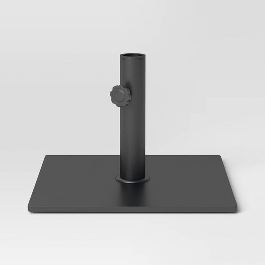 25lb Steel Square Outdoor Patio Market Table Umbrella Base Black - Room Essentials™: Weather-Resistant, No Tools Needed - Bellso