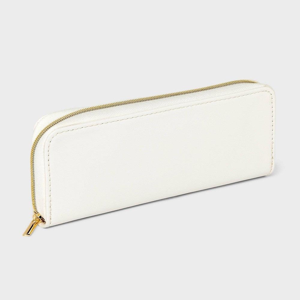 Small Long Case Stripe Lining Jewelry Organizer - a New Day™ White - Bellso