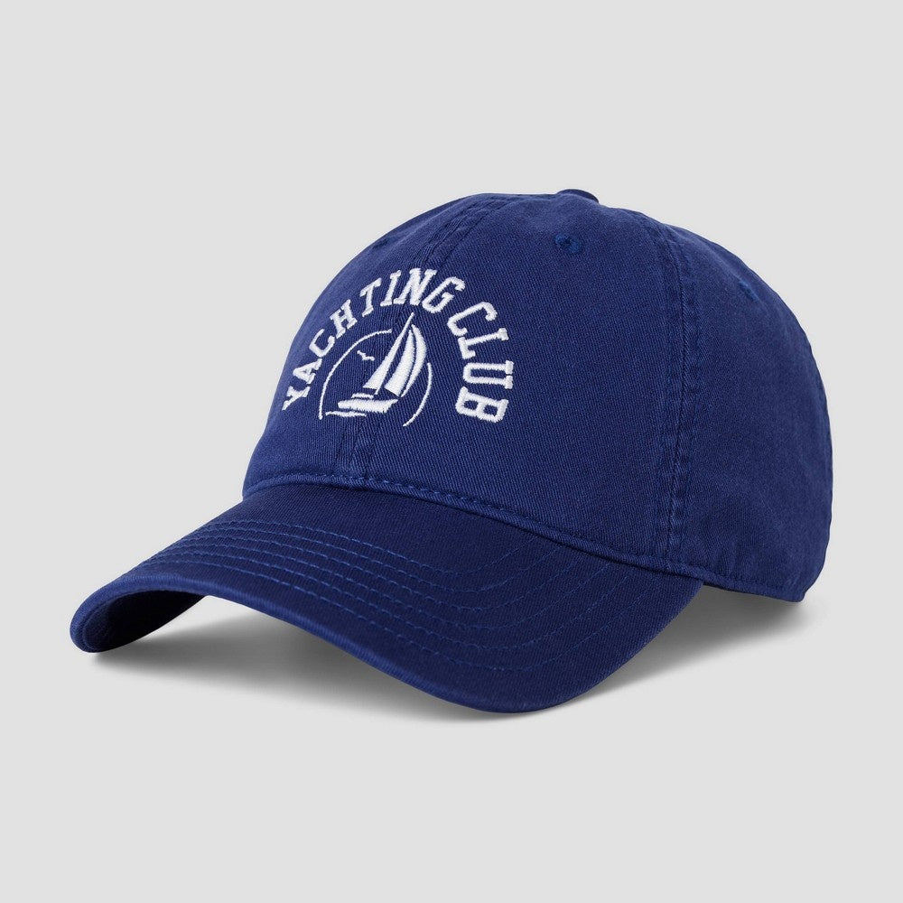 Men's Yacht Club Cotton Baseball Hat - Navy Blue - Bellso