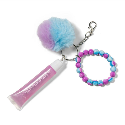 Beaded Wristlet and Pompom Lip Balm Set - Berries & Cream - 3pc - More Than Magic™ - Bellso