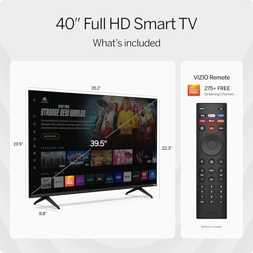 Vizio 40" Class 1080p Hdr Smart TV - VFD40M - Black - Bellso