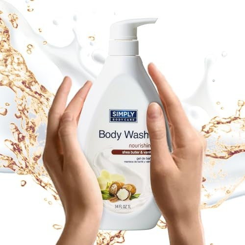Simply Body Care - Shea Butter and Vanilla Natural Body Wash for Men & Women - Combats Body Odor & Promotes Hygiene - Ultimate Skin Cleanser - Long-La - Bellso