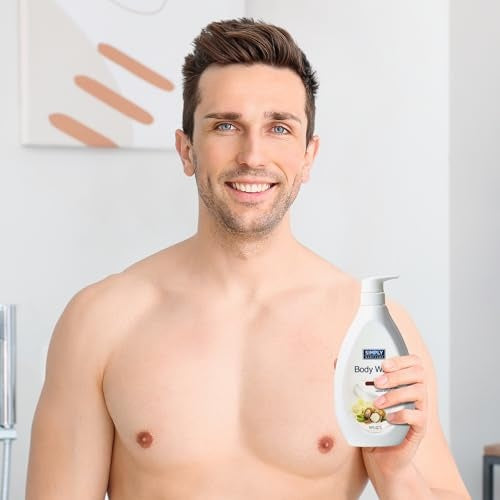 Simply Body Care Shea Butter and Vanilla Natural Body Wash for Men & Women - Combats Body Odor & Promotes Hygiene - Ultimate Skin Cleanser