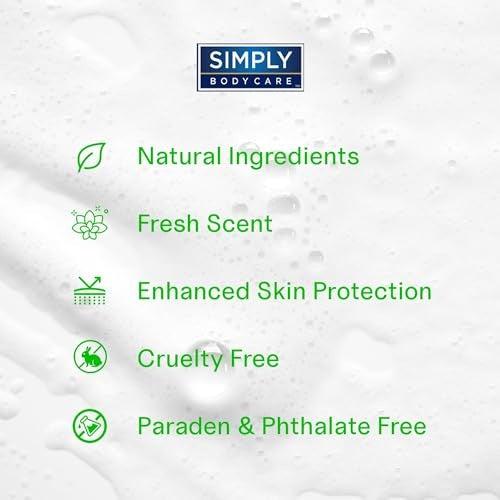 Simply BodyCare - Fresh Cucumber and Melon Natural Body Wash with Pump for Men & Women - Refreshing Daily Soap - Ultimate Skin Cleanser - Long-Lasting - Bellso