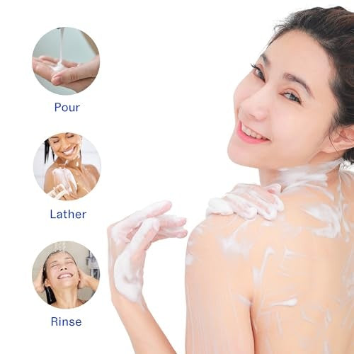 Simply BodyCare - Moisturizing Natural Body Wash with Pump for Men & Women - for Body Odor & Hygiene - Ultimate Skin Cleanser - Long-Lasting Freshness - Bellso