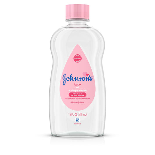 Johnson's Baby Body Pure Mineral Oil, Gentle & Soothing Massage Oil for Dry Skin - Original Scent - 14 Fl Oz - Bellso