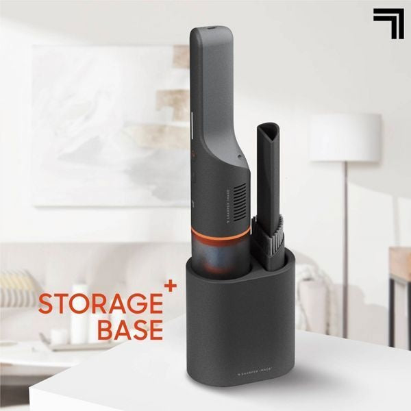 Sharper Image Lightweight Handheld Vacuum with 2-in-1 Upholstery & Crevice Tool, Cordless Black