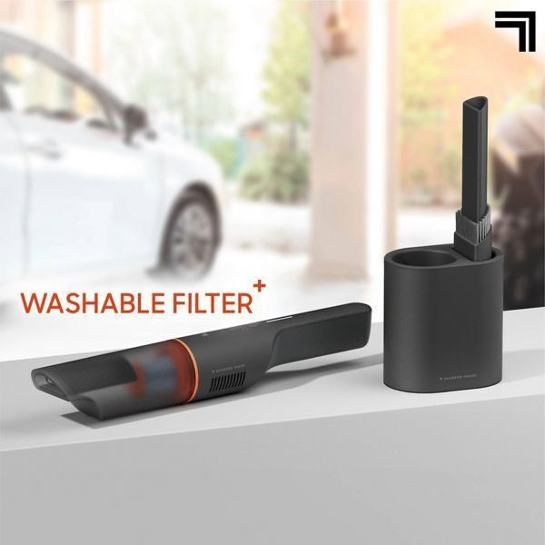 Sharper Image Lightweight Handheld Vacuum with 2-in-1 Upholstery & Crevice Tool, Cordless Black
