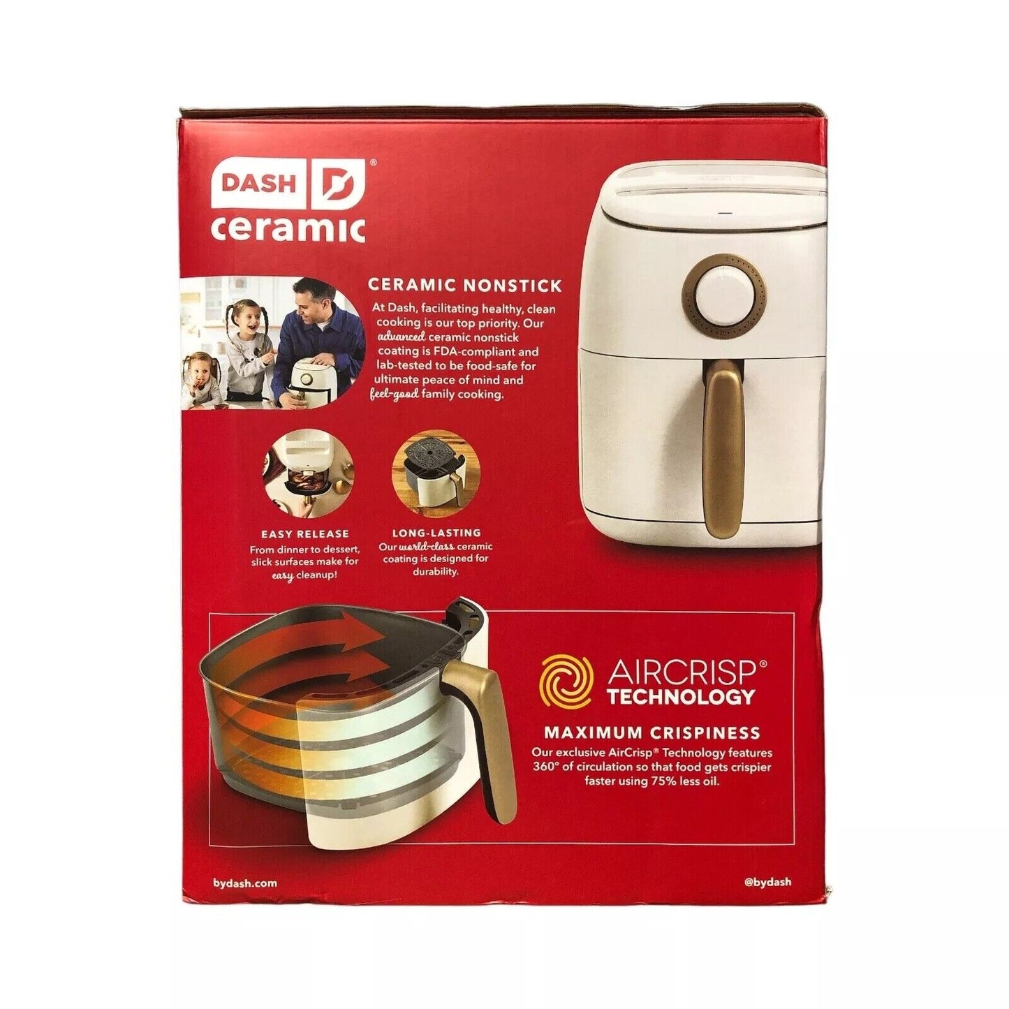 Dash DCAF12CGBGCM02 Ceramic Tasti-Crisp Express Air Fryer, 1000 Watts, 2.6 Qt - Bellso