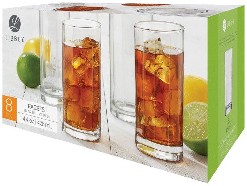 Libbey Facets 8-pc. Cooler Glass Set, Multicolor - Bellso