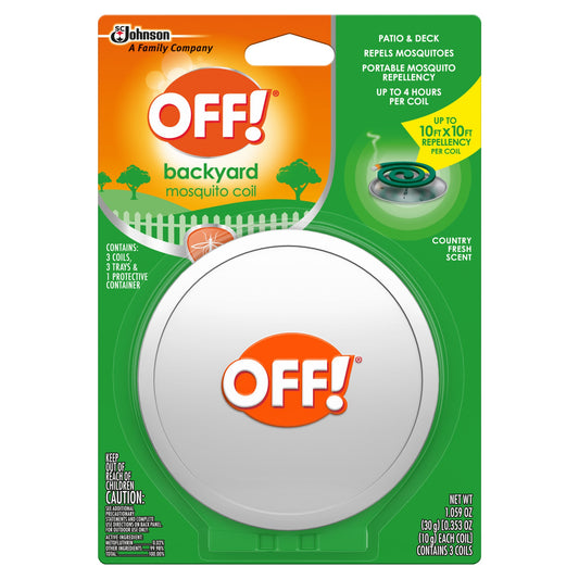 OFF! Mosquito Repellent Outdoor Coil Starter - 100 Sq Ft Coverage, 4hr Duration - Bellso