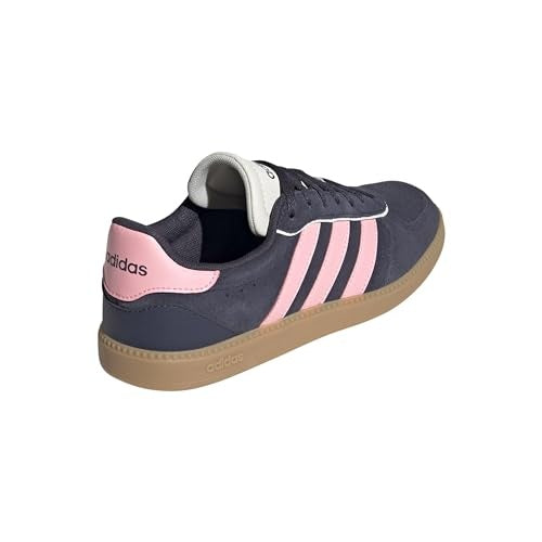 Adidas Women's Breaknet Sleek Suede Casual Sneakers from Finish Line - Navy/Pink Size 7 - Bellso