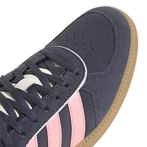 Adidas Women's Breaknet Sleek Suede Casual Sneakers from Finish Line - Navy/Pink Size 7 - Bellso
