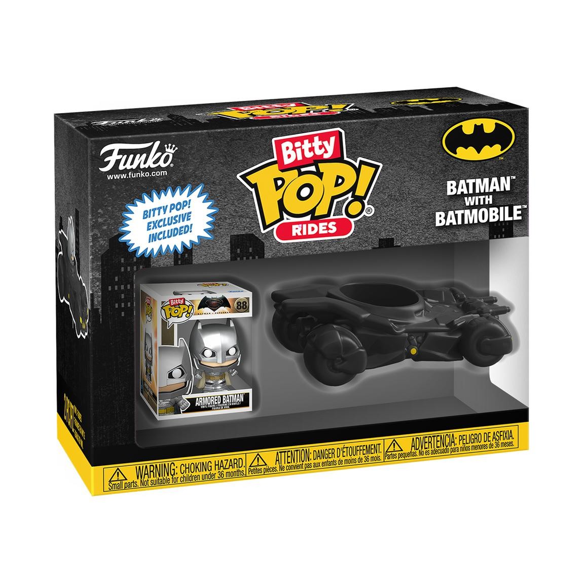 Funko Bitty POP Ride: DC Batman Armored Batman with Batmobile Vinyl Figure Set