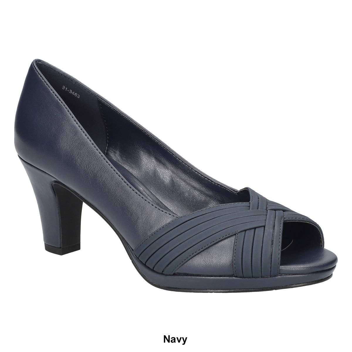 Easy Street Women's Lavish Platform Pumps - Navy Size 9-1/2 M - Bellso