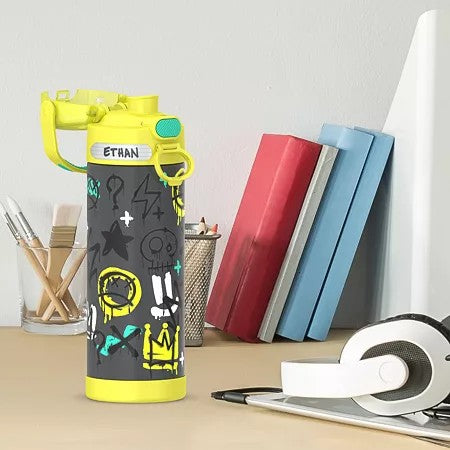 Thermos Funtainer 16 Oz. Water Bottle with Locking Lid - Graffiti Boy - Bellso