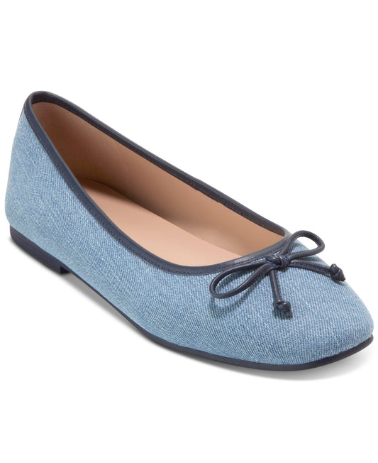 Cole Haan Women's Yara Soft Ballet Flats - Light Denim, Navy Blazer Leather Size 8.5 - Bellso