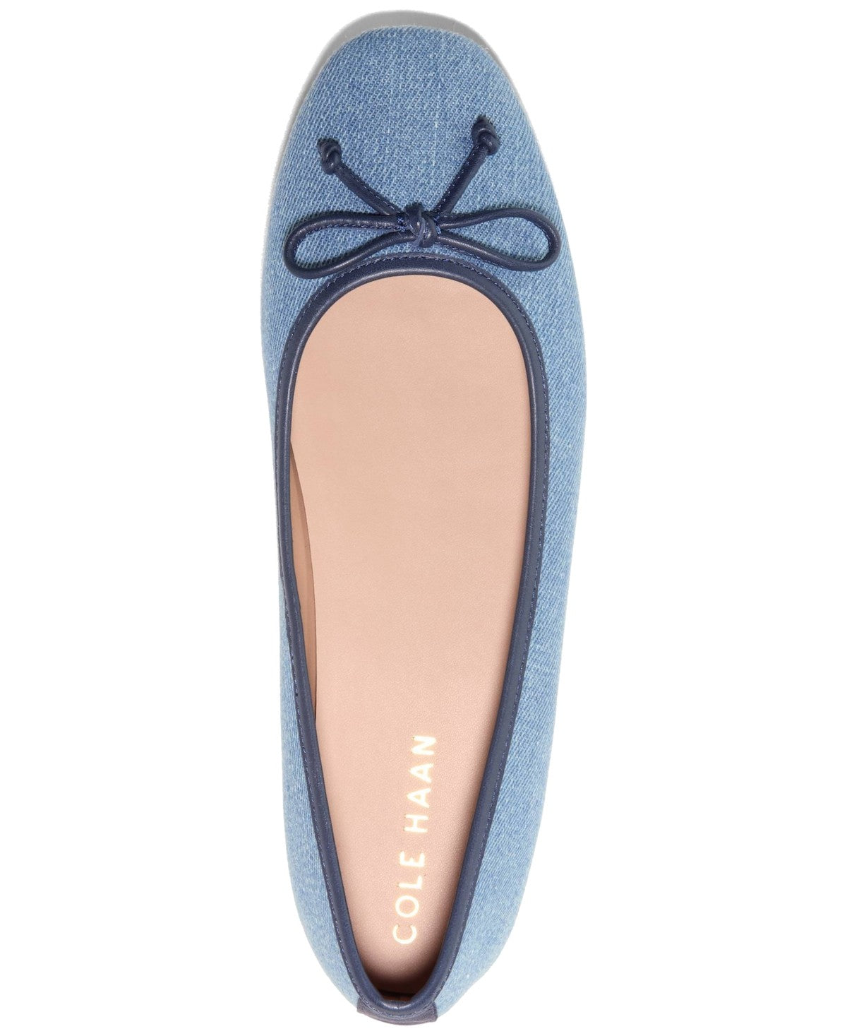 Cole Haan Women's Yara Soft Ballet Flats - Light Denim, Navy Blazer Leather Size 8.5 - Bellso