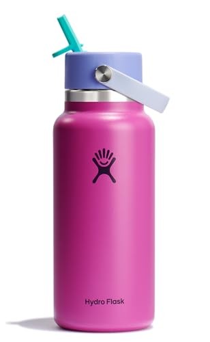 Hydro Flask 32oz Wide Mouth Flex Straw Water Bottle Holiday Punch: BPA-Free, Vacuum-Insulated, Leakproof, Dishwasher-Safe - Bellso