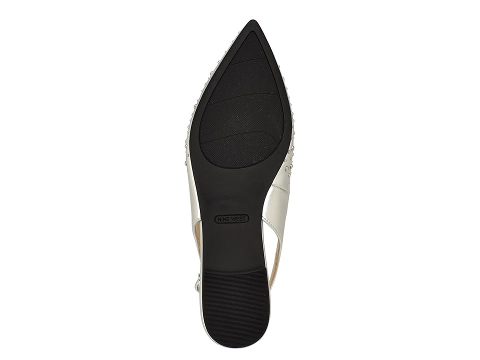Nine West Beamz Women's Flat Shoes Silver : 8.5 M, Leather - Bellso