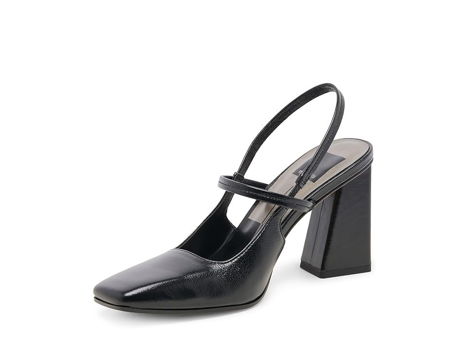 Dolce Vita Soyer High Women's Heels Midnight Crinkle Patent : 8.5 M, Leather/Rubber - Bellso