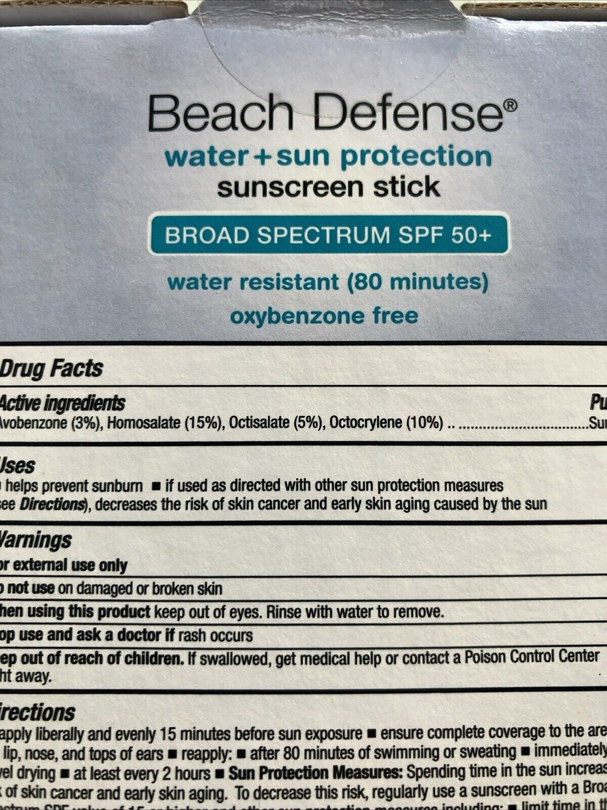 Neutrogena Beach Defense Sunscreen Stick 1.5 Oz. SPF50 LOT of 2 EXP:06/27 - Bellso