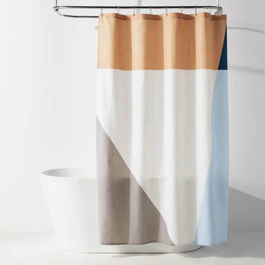 CVC Fabric Colorblock Shower Curtain - Room Essentials™ - Bellso
