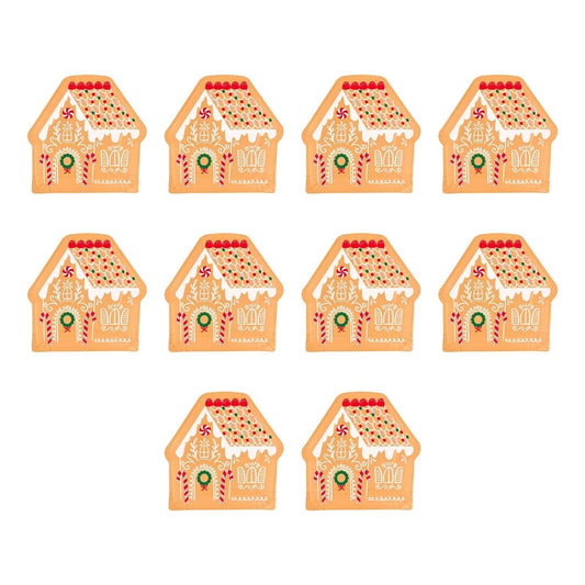 10ct Christmas Gingerbread Shaped Dinner Plates - Spritz™ - Bellso