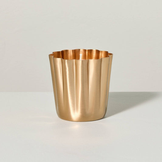 Pleated Brass Mulled Spice Christmas Votive Candle 5.5oz - Hearth & Hand™ with Magnolia - Bellso