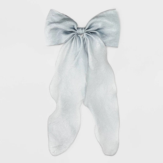 Shimmer Bow Hair Barrette - a New Day™ Gray - Bellso