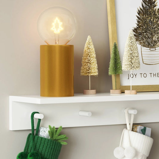 Christmas Tree Warm White Filament Bulb with Metal Cylinder Base Battery Operated - Wondershop™ - Bellso