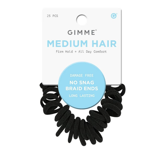 Gimme Beauty Medium Braid Ends Hair Band - Black - 25pk - Bellso