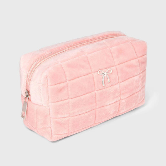 Quilted Bow Bag with Clip and Claw Hair Clip Set 4pc - Wild Fable™ Pink/Purple - Bellso