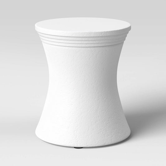 White Faux Stone Patio Accent Table - Threshold Designed with Studio McGee - Bellso