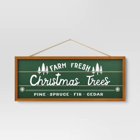 18.5"X7.5" 'Farm Fresh Christmas Trees' Wall Décor - Wondershop™