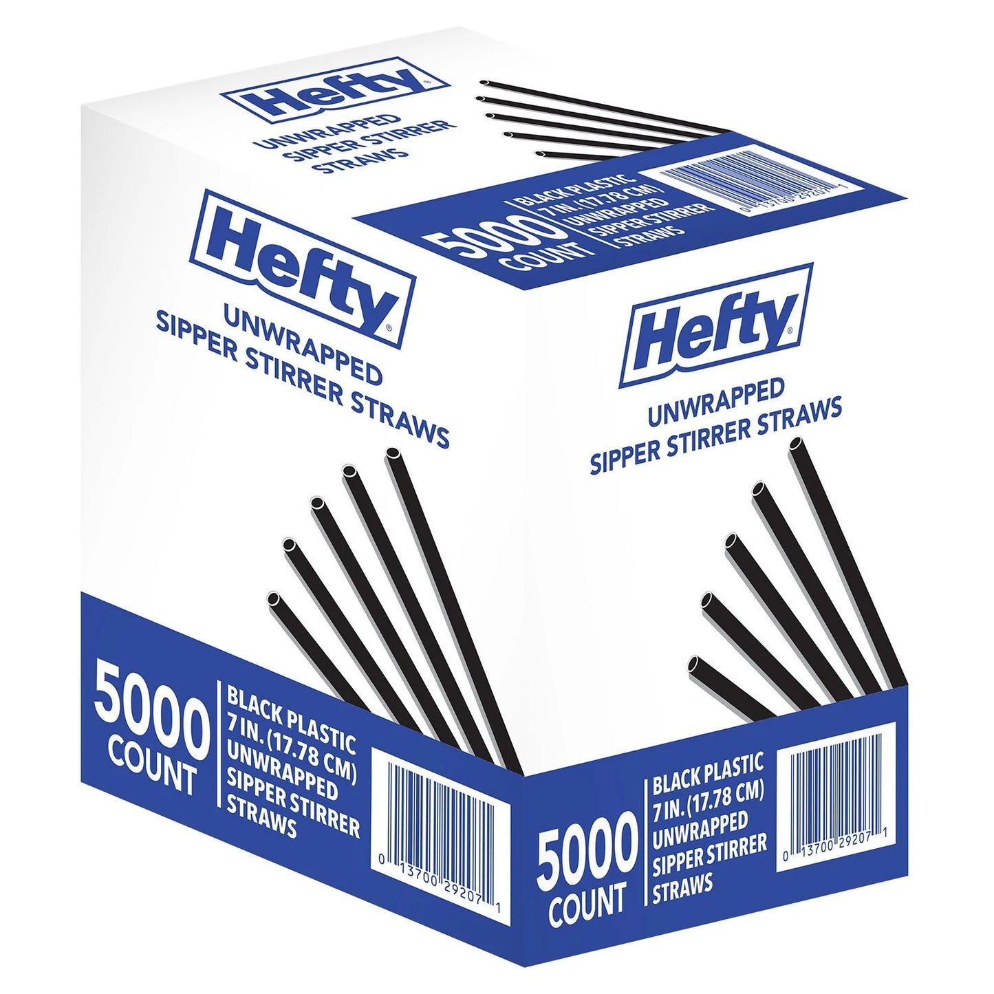Hefty Unwrapped Plastic Sipper Stirrer Straws, 7", 5000 ct. - Bellso