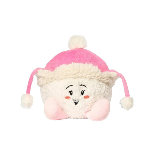 Gigglescape 6" Holiday Snowball with Pink Hat Soft Plush Toy - Bellso