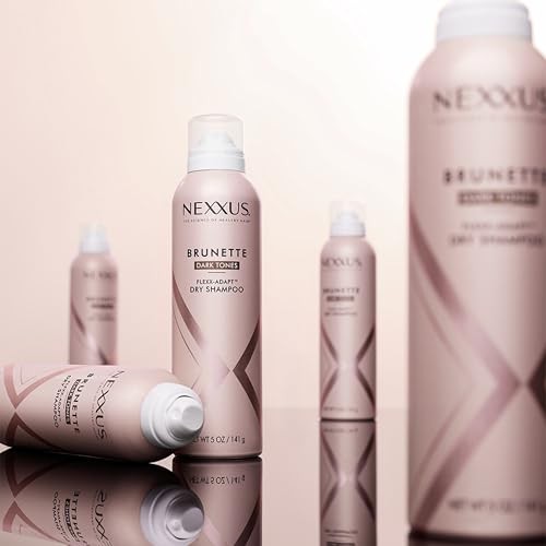 Nexxus Brunette Dry Shampoo for Dark Tones 72 Hour Freshness No Dull Residue with FLEXXADAPT Technology 5 Fl Oz