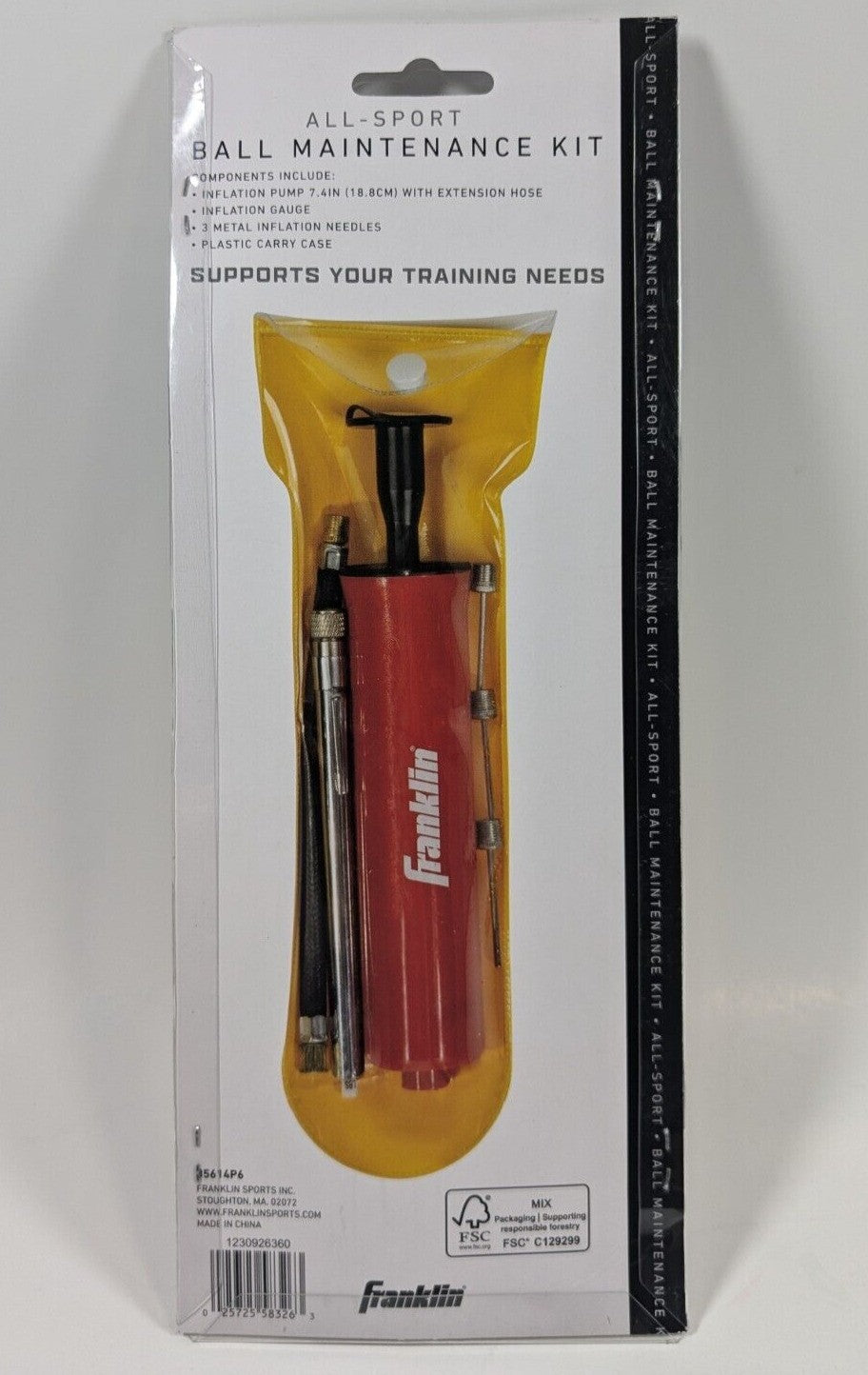 Franklin All Sport Ball Maintenance Kit - Pump, Needles, Pressure Gauge & Case - Bellso