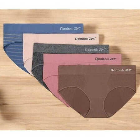Reebok Women S 5-Pack Seamless Hipsters Multi XL(16) - Bellso