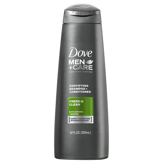 Dove 12 Oz Men's+ Care 2-in-1 Fresh + Clean Shampoo and Conditioner - Bellso