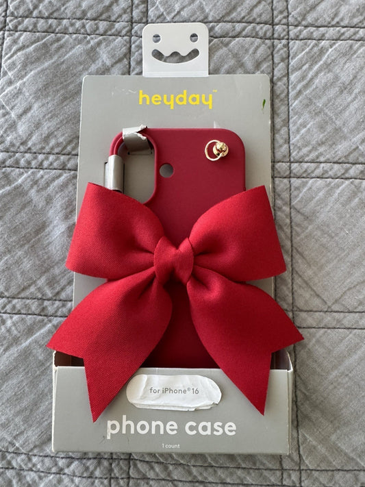 NEW Heyday Adorable Red Bow Phone Case for iPhone 16 - Bellso