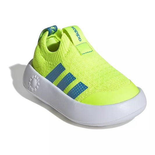 Adidas Kids' Bubblecomfy Slip on Shoe Toddler Shoes (Lime Green/Blue) - Size 10.0 M - Bellso