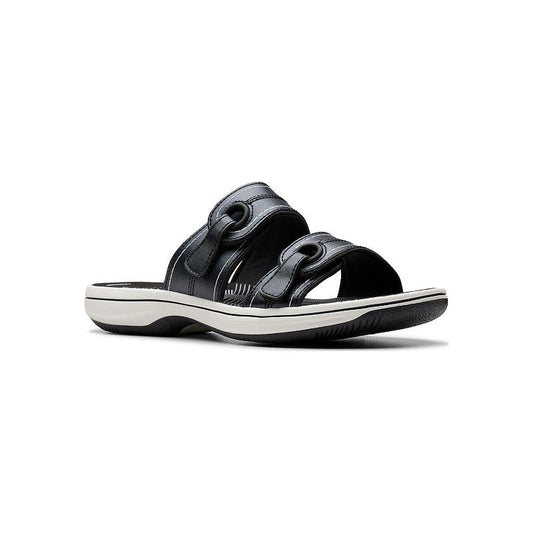 Clarks Cloudsteppers Women's Breeze Maye Slip-on Sandals - Black Patent Size 9 - Bellso